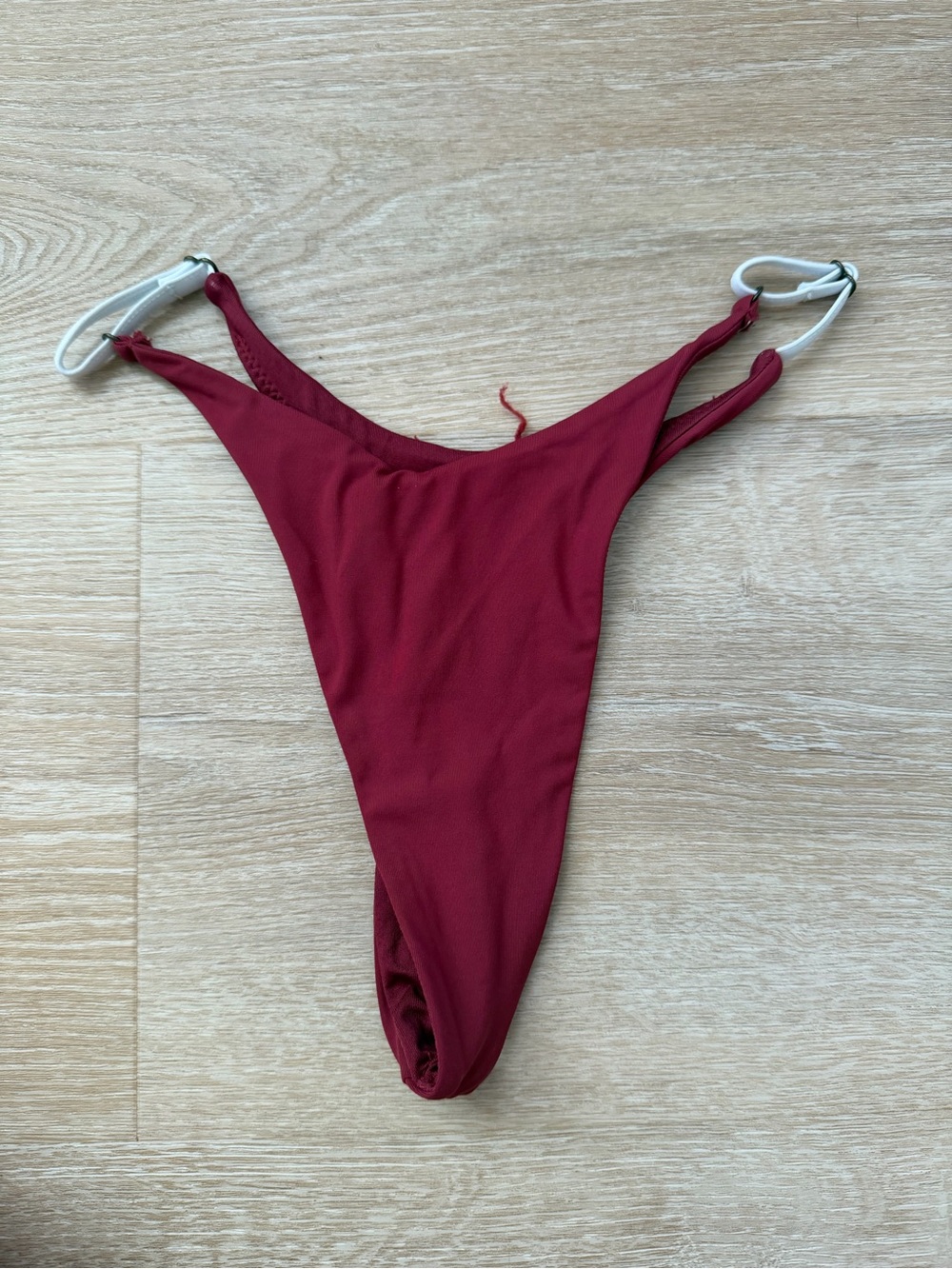 Women's Rip Curl Burgundy High-Cut Bare Bikini Bottom